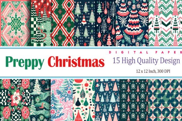 Download Preppy Christmas Pattern - Premium Resources